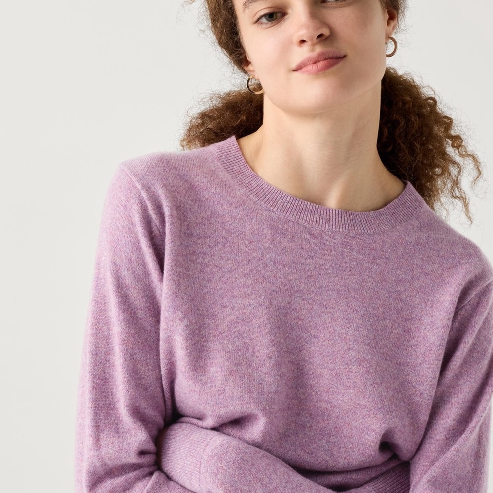 Uniqlo Purple Crewneck Sweater Soft Knit Relaxed Fit